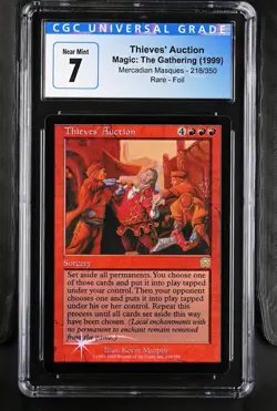 THIEVES' AUCTION Mercadian Masques Foil Rare CGC 7 MTG [Nostalgium] - Image 1