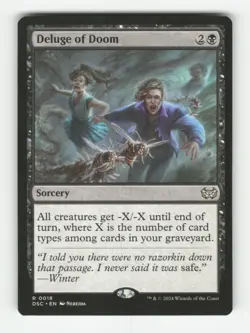 Deluge of Doom R Commander: Duskmourn: House of Horror 18 LP Normal MTG - Image 1