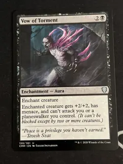1x Vow of Torment (159) Commander Legends LP MTG Magic the Gathering x1 MKE - Image 1