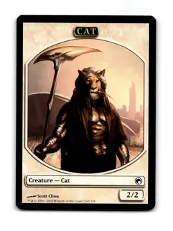 Cat Token 1 Token Scars of Mirrodin Magic: The Gathering Near Mint - Image 1