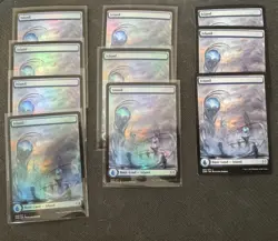 Lot of 10x. Island #263 - ONE Phyrexia: All Will Be One- MTG FULL ART Foil LP - Image 1