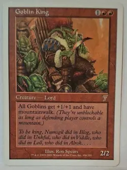 MTG Goblin King 7th Edition x1 Regular SP/NM - Image 1