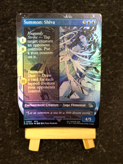 Summon: Shiva (Borderless) (FOIL) Final Fantasy Magic The Gathering (MTG) - Image 1