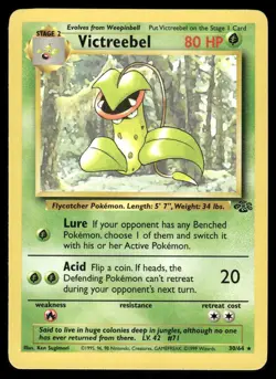 Pokemon Cards Victreebel 30/64 Jungle WOTC Rare LP - Image 1