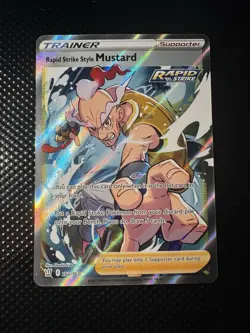 2021 Pokemon Rapid Strike Style Mustard (Full Art) #162/163 Ultra Rare,Holo - Image 1