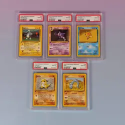 1999 POKEMON BASE SET GER 1ST ED MAGNETILO ONIX ALPOLLO STERNDU SANDAN PSA 10 - Image 1