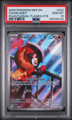 2025 POKEMON MEP EN-ME BLACK STAR PROMO #022 CHARCADET PSA 10 - Image 1