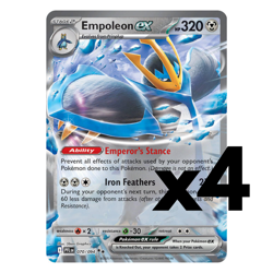 4x Empoleon ex - 070/094 - ME02: Phantasmal Flames (PFL) Pokemon Playset x4 - Image 1