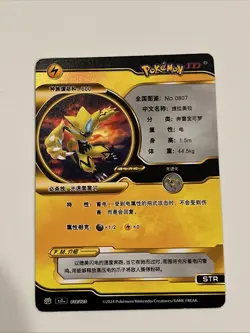 ZERAORA V 019/120 Chinese POKEMON ID STR FULL ART Gold HOLO - Image 2
