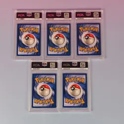 1999 POKEMON BASE SET GERMAN 1ST ED PONITA RAUPY ABRA VULPIX LEKTROBAL PSA 10 - Image 2