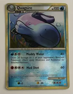 Quagsire 9/123 Pokemon TCG Heartgold & Soulsilver Reverse Holo HP - Image 1