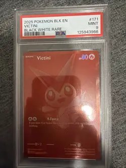 Pokemon TCG Black Bolt White Flare Red Victini Card 171/086-ENGLISH PSA 9 - Image 1