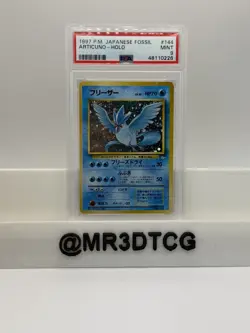 1997 POKEMON ARTICUNO JAPANESE FOSSIL HOLO RARE #144 PSA 9 VINTAGE WOTC - Image 1