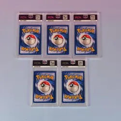 1999 POKEMON BASE SET GERMAN 1ST ED NIDORAN MASCHOCK FEUER JUROB MACHOLLO PSA 10 - Image 2