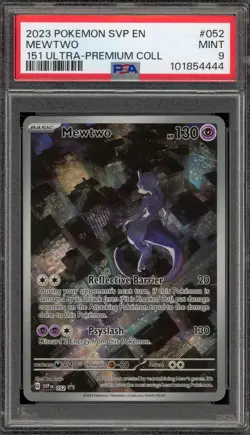 Pokemon Mewtwo 151 MEW EN Ultra-Premium Coll. Promo SVP EN 052 PSA 9 Mint - Image 1
