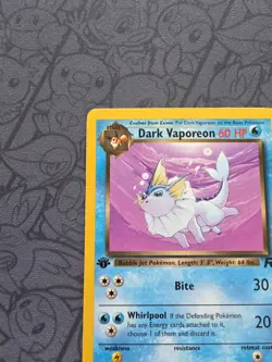 Pokemon: Dark Vaporeon 1st Edition #45/82 Team Rocket 2000 WOTC - LP+ - J60 - Image 3