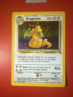 Pokemon Dragonite Foil Fossil Shadow - Image 1