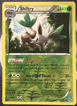 Pokemon TCG - SHIFTRY - FlashFire 7/106 Rare Reverse Holo - LP - Image 1