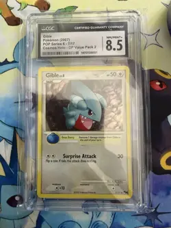 Pokemon TCG Gible Cosmos Holo Rare POP Series 6 7/17 2007 CGC 8.5 English - Image 1