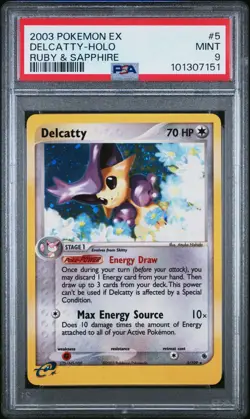 2003 Pokemon EX Ruby & Sapphire Delcatty Holo 5/109 PSA 9 - Image 1