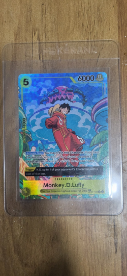 OP07-109 Egghead Luffy Treasure Rare TR SR Alt One Piece Card TCG English NM - Image 1