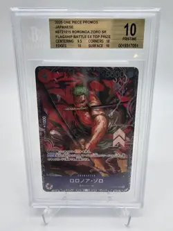 BGS 10 Pristine One Piece Roronoa Zoro ST21-015 Flagship Battle 2025 Top 8 - Image 1