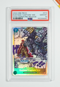 One Piece PSA 10 Eustass"Captain"Kid #ST02-013 Super Pre-Release 2022 English - Image 1