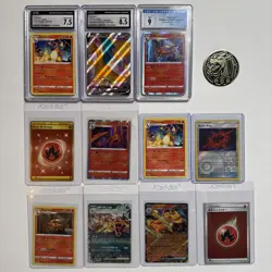 Lot of (11) Charizard, Holo Energy, & Trainer Pokemon Cards Including CGC Graded - Image 1