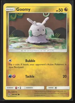 Goomy Common SM - Guardians Rising 94/145 NM Pokemon Card Asako Ito Crochet - Image 1