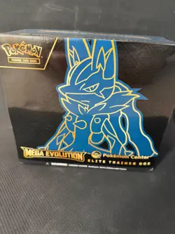 Pokemon Center Exclusive Mega Evolution Elite Trainer Box Lucario ETB TCG Cards - Image 1