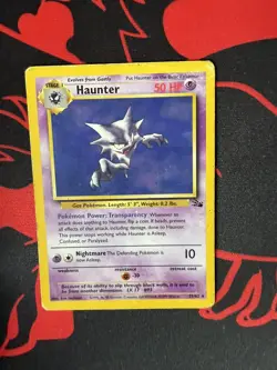 Pokemon Card Haunter 21/62 Fossil Set Non Holo Rare WOTC Played - Image 1