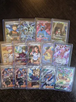 14x Pokemon Card Lot Full Arts Ex V VMax Holo Ultra Rares Etc - Image 1