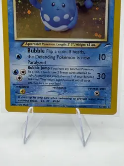 Light Azumarill Pokemon Card Holo WOTC 13/105 Neo Destiny Rare Vintage 2002 - Image 3