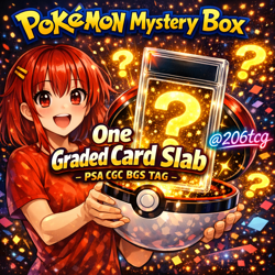 Pokemon Mystery Box 1 One Graded Card Slab - PSA CGC BGS TAG (Auction #21) - Image 1