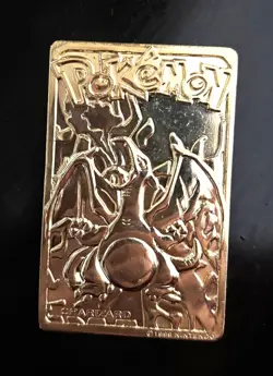 1999 Pokemon Burger King Charizard 23K Gold Plated Trading Card with Certificate - Image 1