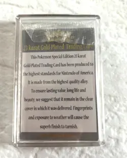 1999 Pokemon Burger King Charizard 23K Gold Plated Trading Card with Certificate - Image 3