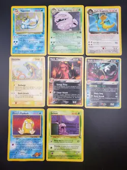 Vintage Pokemon 8 Card Lot - Heavily Damaged - 2 holo 6 nonholo - Image 1