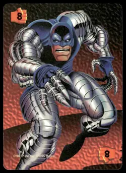 Cyber / +8 Fighting Power Card 1995 Fleer Marvel Overpower CCG - Image 1