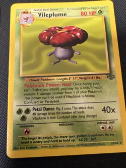 Pokemon Card Lot: Squirtle Base Set & Vileplume Jungle Set Non-Holo WOTC 1999 - Image 3