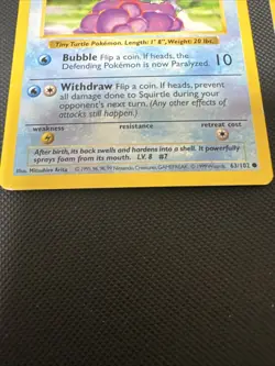 Pokemon Card Lot: Squirtle Base Set & Vileplume Jungle Set Non-Holo WOTC 1999 - Image 5