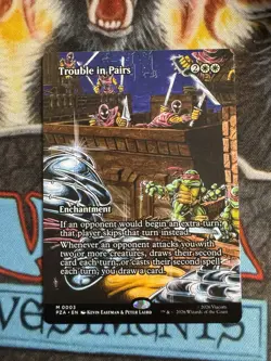 Magic MtG: *Borderless* Trouble in Pairs (Teenage Mutant Ninja Turtles), NM - Image 1
