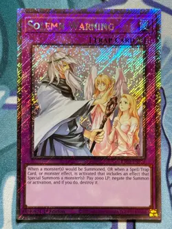 YuGiOh! TCG - Solemn Warning - Platinum Secret Rare - RA02-EN078 - 1st Ed. - Image 1