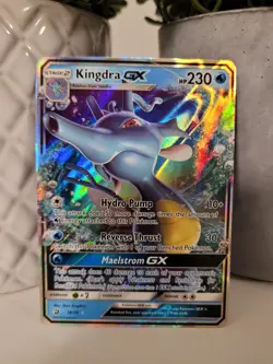 2018 Near Mint Kingdra Gx Dragon Majesty Pokemon 18/70 - Image 1