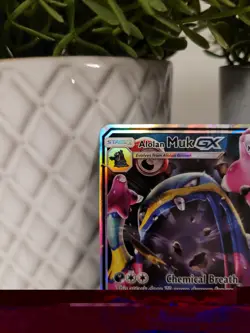 2017 Near Mint Alolan Muk Gx Burning Shadows Pokemon 84/147 - Image 3