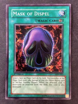 Yu-Gi-Oh Labyrinth of Nightmare #LON-017 Mask of Dispel 1st Ed Super Rare HP - Image 1