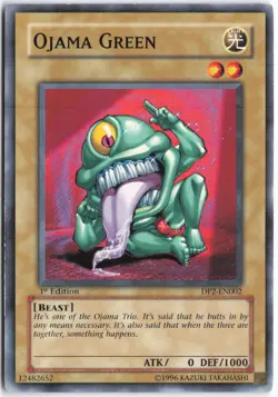 Yugioh - Ojama Green DP2-EN002 1st Edition - Duelist Pack 2: Chazz Princeton - Image 1