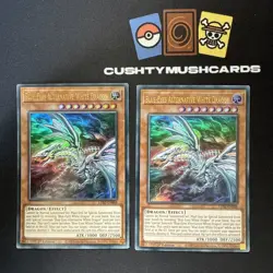 YUGIOH BLUE EYES ALTERNATIVE WHITE DRAGON ULTRA RARE LDS2-EN008 1ST ED X2 - Image 1