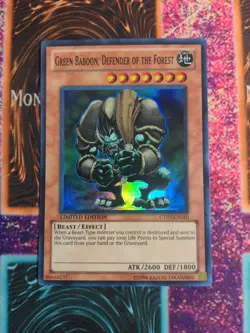 Yu-Gi-Oh! Green Baboon, Defender of the Forest CT07-EN010 Limited Super NM - Image 1