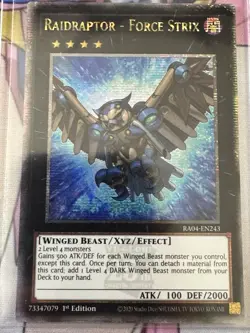 Raidraptor Force Strix - RA04-EN243 - Quarter Century Secret Rare - Yu Gi Oh - Image 1