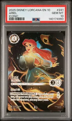 Disney Lorcana Whispers in the Well ARIEL Ethereal Voice 241/204 ICONIC PSA 10 - Image 1